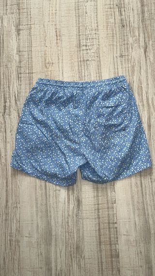 Bañador flores azul y blanco