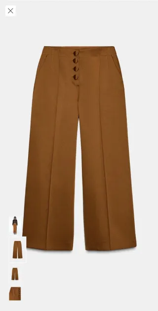 Pantalón Zara satén marrón