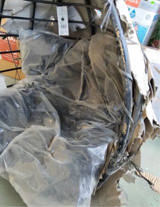 Sillón Colgante Ratán Natural Ratan Negro