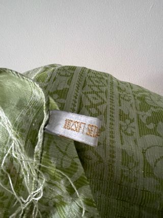 Fular seda verde 168x56cm