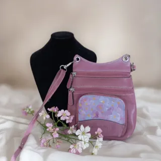 Borsa a tracolla dipinta a mano vintage