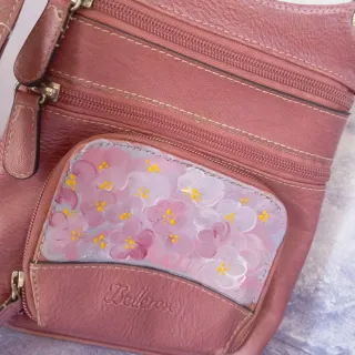 Borsa a tracolla dipinta a mano vintage