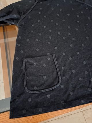 Jersey ROGER O lunares grises cuello alto