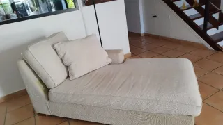 Chaise longue beige 1.60m