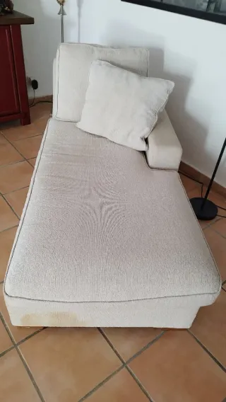 Chaise longue beige 1.60m
