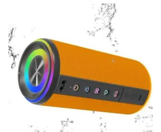Altavoz Bluetooth Naranja con Luces LED