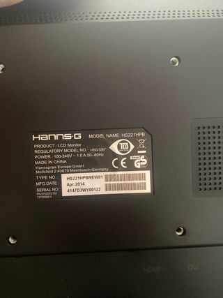 Pantalla Hanns-G Negra