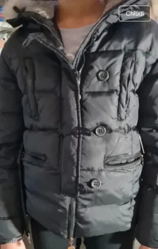 Giacca imbottita bambina ELSY nera TG.38