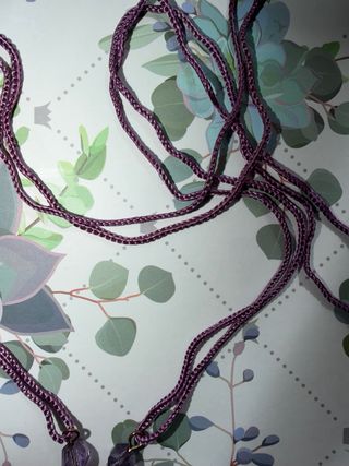 Collar Sfera Morado y Dorado