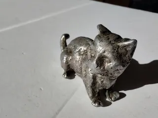 Figura Gato Antiguo Metal