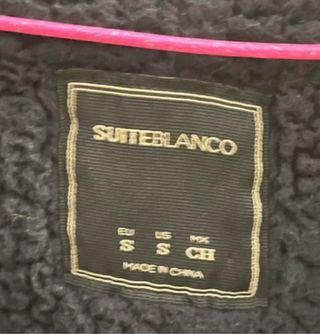 Abrigo pelo negro talla M