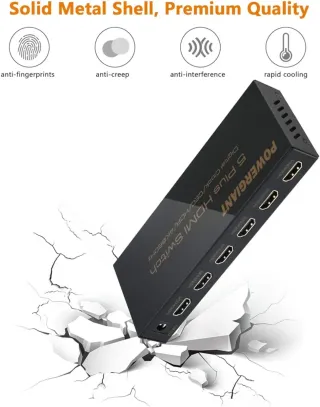 Conmutador HDMI POWERGIANT 5+1 CEC