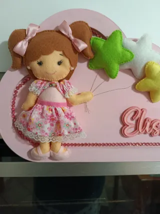 Ornamento cameretta bimba con nome Elisa.