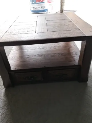 Mesa de centro madera rústica antigua