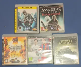 Lote 5 Juegos PS3: Assassin's Creed, Fallout 3, FI