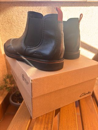 Botines Clarks Piel Negro Talla 43