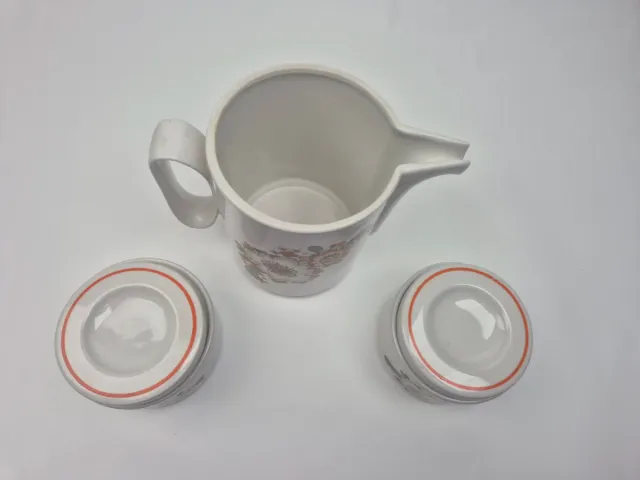 Zuccheriere e Lattiera Ceramica Floreale