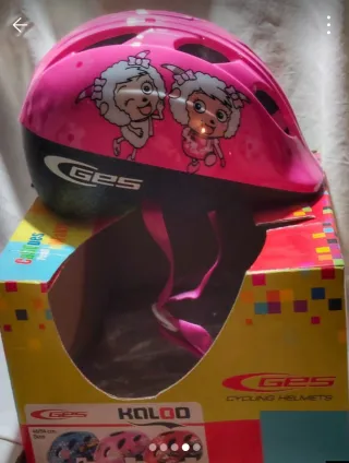 Casco Infantil Ges Ciclismo Rosa Ovejas