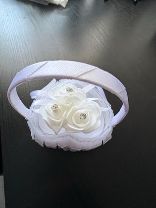 Bolso de arras blanco con flores