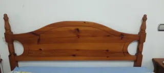 Cabecero de madera + somier + colchón