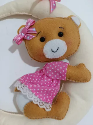 Ornamento cameretta bimba luna e cuore