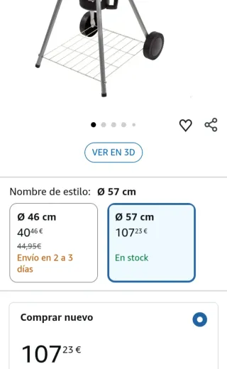 Barbacoa portátil negra  Aktive 52803