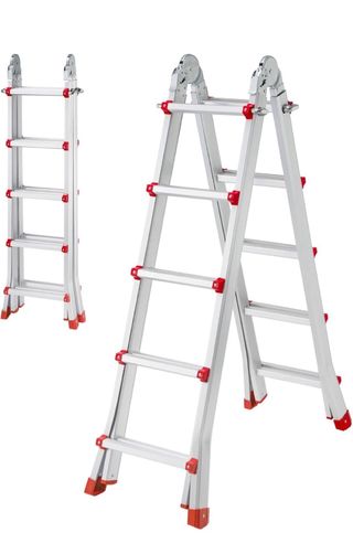 Escalera aluminio telescópica 5 escalones