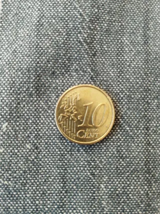 Moneda 10 cénti. Irlanda 2002