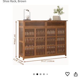 Zapatero Bambú Marrón Nuevo