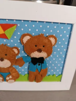 Quadretto Orsetti con Aquilone.