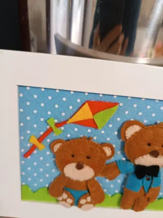 Quadretto Orsetti con Aquilone.