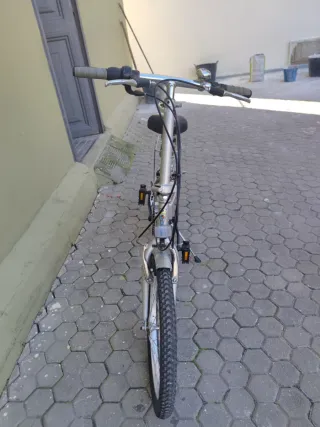 Bicicleta plegable plateada
