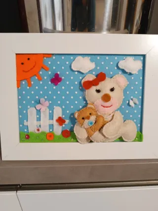 Quadretto Orsetto Mamma e Bambino