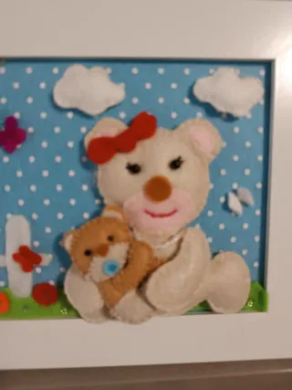 Quadretto Orsetto Mamma e Bambino