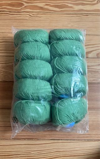 10 gomitoli lana verde Mittifil