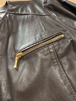 Chaqueta Cuero Marrón Gauchinha Couros Talla G