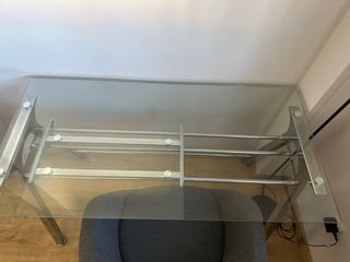 Mesa de cristal y metal El Corte Inglés