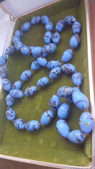 Collana Perle Murano Blu Multicolore