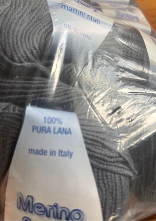 10 gomitoli lana grigio chiaro Mittifil