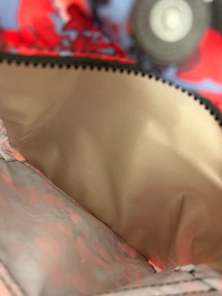 Mochila de Viaje Kipling floral azul y roja