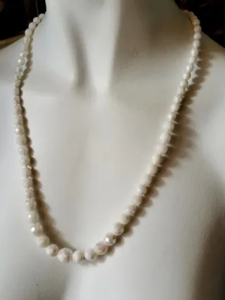 Collar vintage perlas facetadas de cristal austria