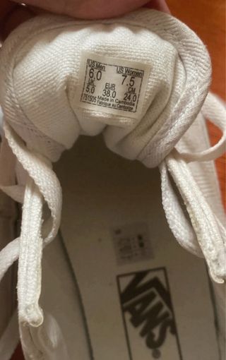 Vans puestas una vez con plataforma