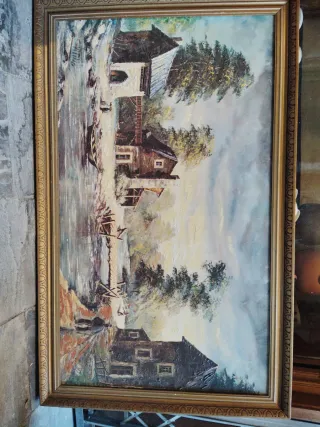 Marco antiguo pintado a mano