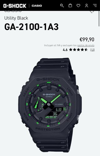 Casio G-Shock Negro y Verde