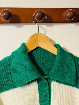 Jersey rayas verde y blanco talla única