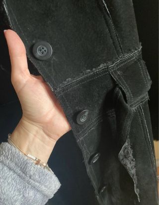 Abrigo de piel negro