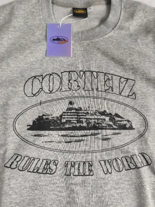 Sudadera Corteiz Gris Talla M con etiqueta