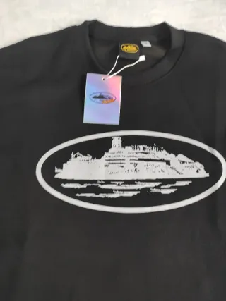 Sudadera Corteiz Negra Talla M Logo Blanco