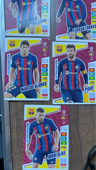 Cartas Fútbol FC Barcelona Panini