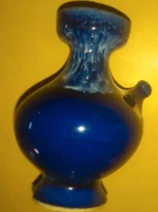 Mini botijo decorativo azul cerámica